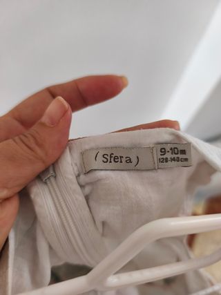 Vestido blanco con pecho de ganchillo