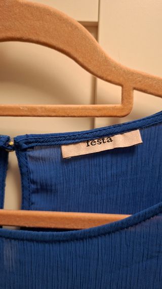 Blusa azul ligera y fresca mujer Talla XXXL