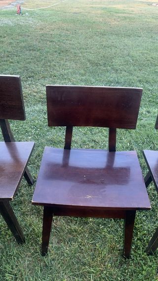 Juego de 4 sillas de madera antiguas
