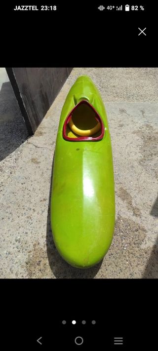 Kayak verde rigido de fibra de carbono