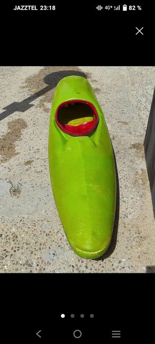 Kayak verde rigido de fibra de carbono