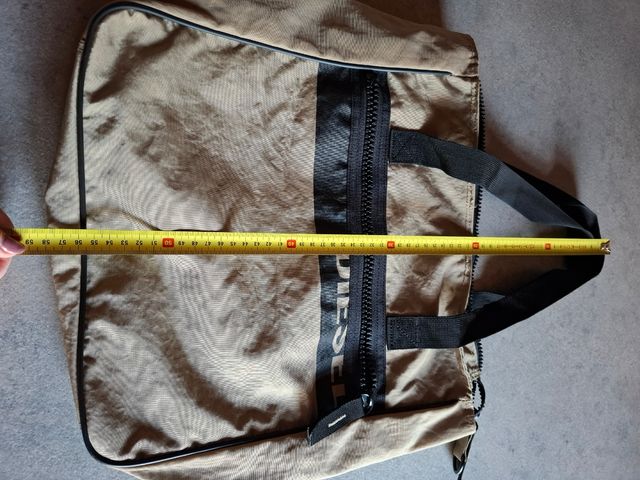 Borsa a spalla Diesel unisex beige e nera nuova