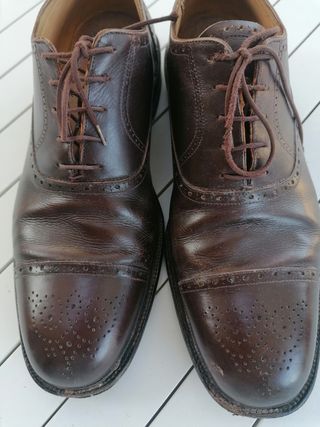 Scarpe uomo artigianali in cuoio marrone 45
