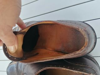 Scarpe uomo artigianali in cuoio marrone 45
