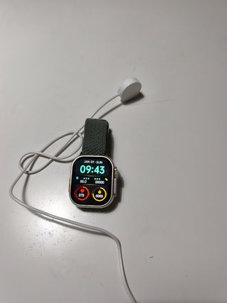 Imitación Apple Watch Ultra Verde/Plateado