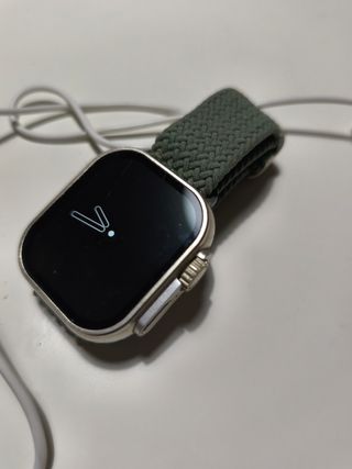 Imitación Apple Watch Ultra Verde/Plateado