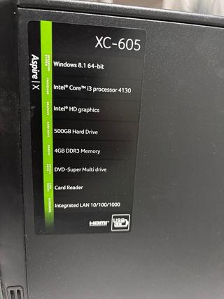 Ordenador Acer Aspire Negro