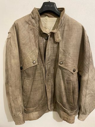Giacca Vintage Pelle Sisley Marrone