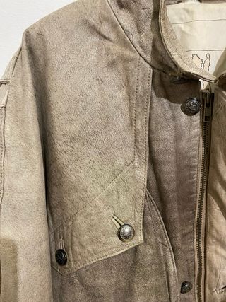 Giacca Vintage Pelle Sisley Marrone