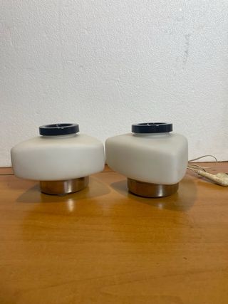 LAMPADA VINTAGE COPPIA ABAT-JOUR DESIGN VETRO 