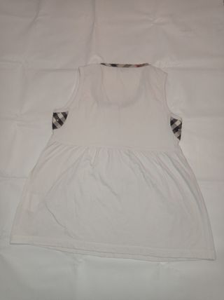 Camiseta sin mangas Burberry London Blanca