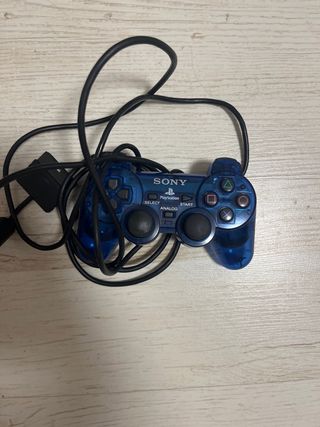 Mando PS2 Sony Azul Transparente