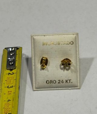 Pendientes Arte Toledano Oro 24k Incrustado