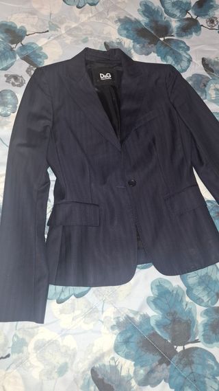 Americana Dolce & Gabbana Rayas Diplomáticas Azul