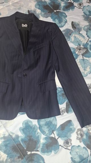 Americana Dolce & Gabbana Rayas Diplomáticas Azul