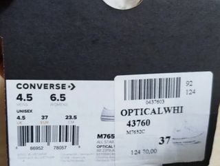 Converse Blancas Talla 37 Nuevas