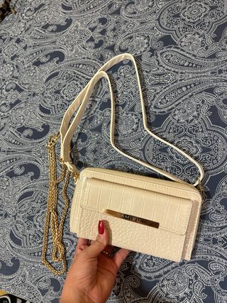 Bolso/cartera Amisu Beige con Cadena extra