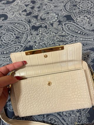 Bolso/cartera Amisu Beige con Cadena extra