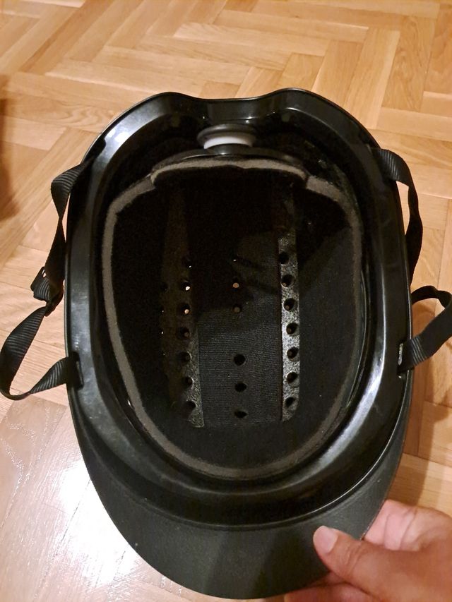 Casco de equitación negro talla L Para adultos.