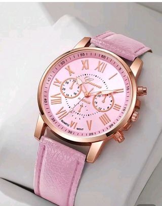 Reloj Geneva Rosa y Dorado Nuevo