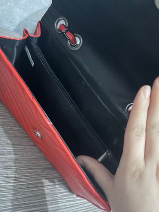 Borsa rossa simile Saint Laurent