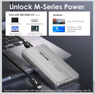 NUEVA Carcasa SSD WAVLINK M.2 NVMe 80Gbps