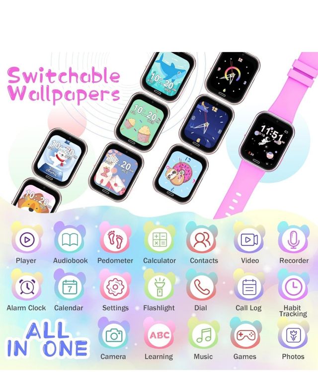 Reloj Inteligente Smartwatch Infantil Rosa