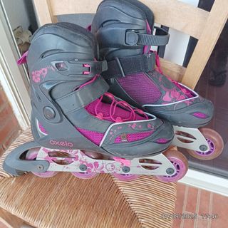 Patines en línea Oxelo rosas y negros