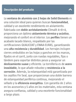 Ventana Nueva corredera aluminio PVC 80x80