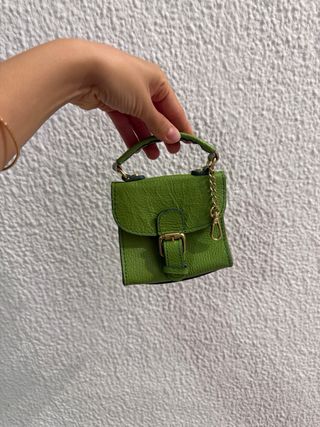 Bolso Mini Cuero Original Verde