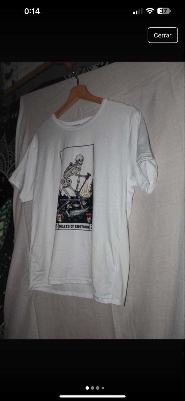 Camiseta Shein Blanca Estampada