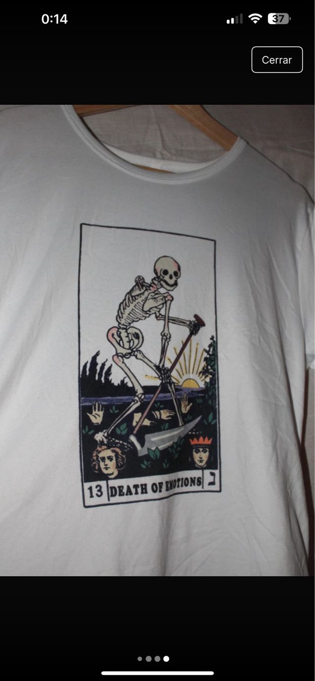 Camiseta Shein Blanca Estampada