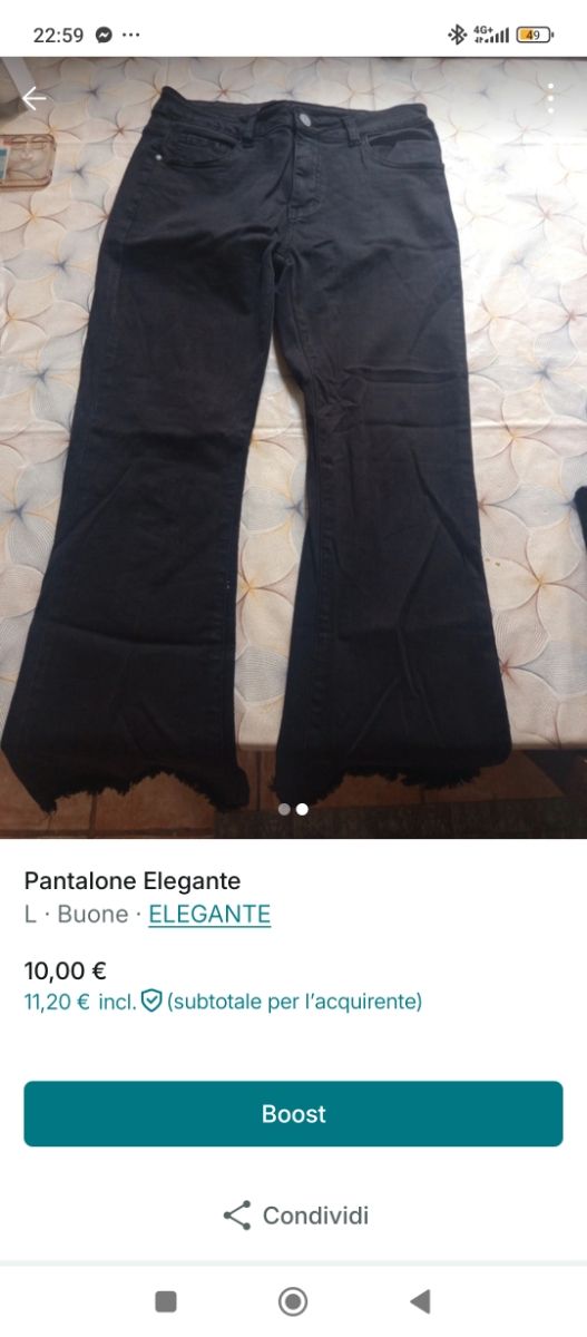 Pantaloni Eleganti Neri Taglia L