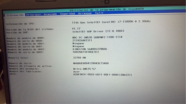 Acer Nitro 5 i7 32GB RAM 2TB SSD