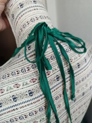 Vestido largo plisado talla L