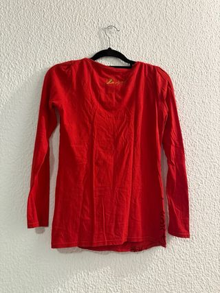 Camiseta Desigual Roja Manga Larga