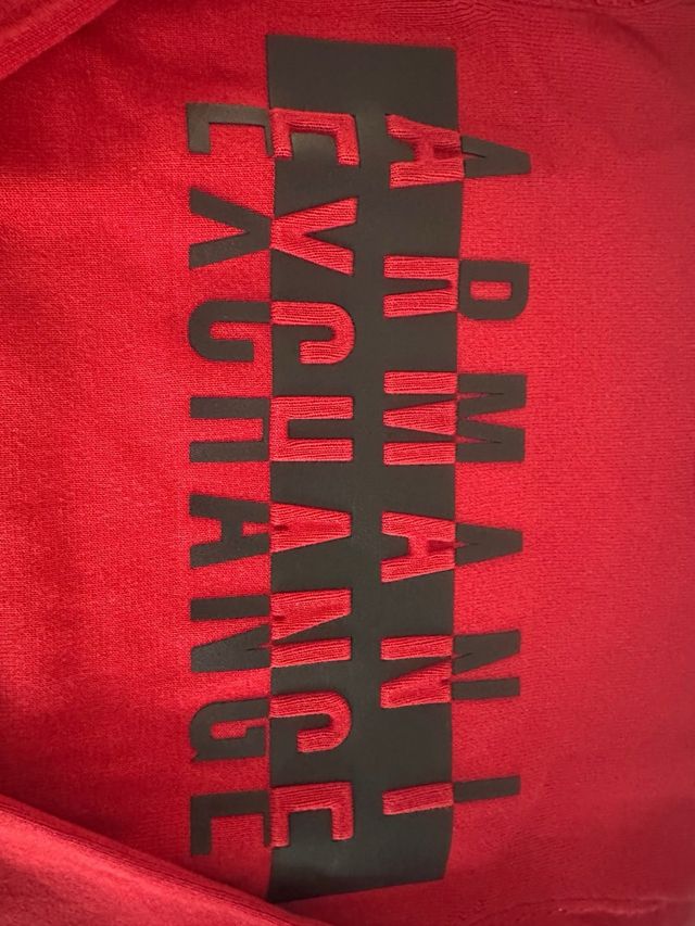 Felpa Armani Exchange Rossa Uomo