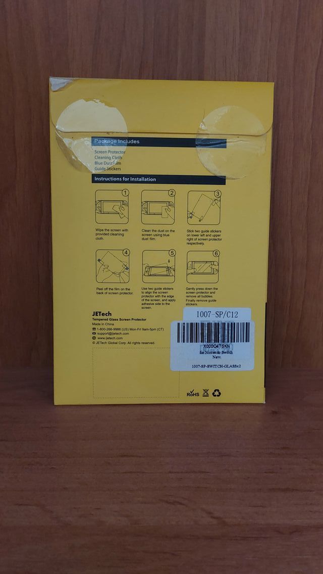 JETech Pellicole per Nintendo Switch Sigillate