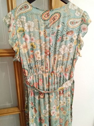 Vestido largo estampado.