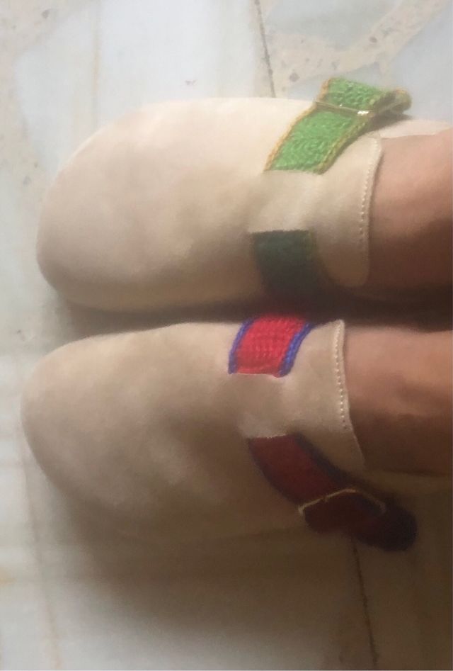 Zuecos Primark Beige Crochet