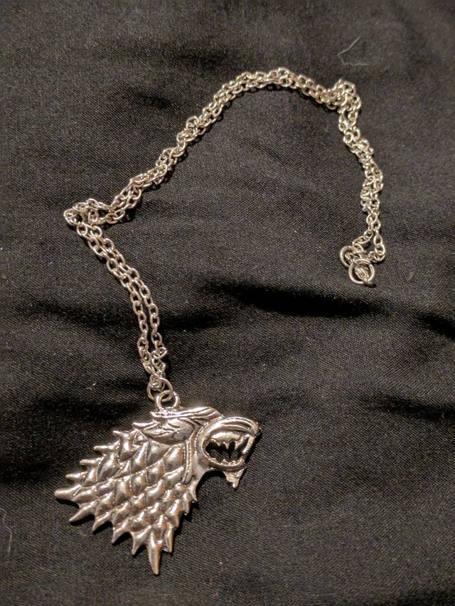 Collana in argento Starks Wolf «Il Trono di Spade»