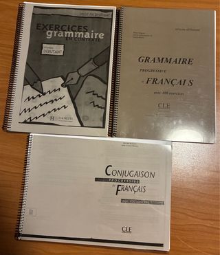 Libros gramática y ejercicios Francés