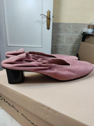 Bailarinas de piel rosa Mango