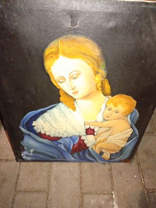 Pintura Virgen con Niño