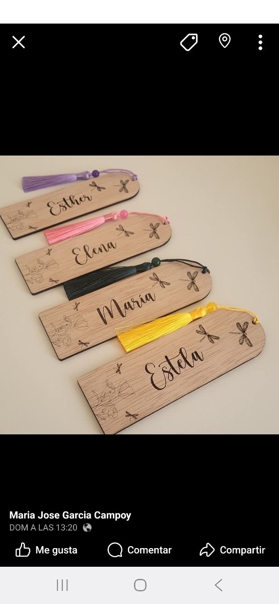 Marcapáginas personalizados con nombre