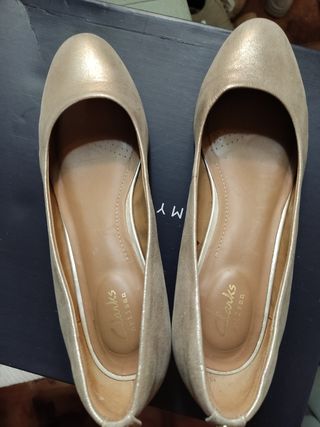 Bailarinas Clarks Piel Doradas