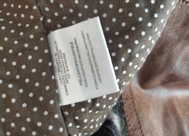 Abrigo de piel y borreguito / pelitos talla 46