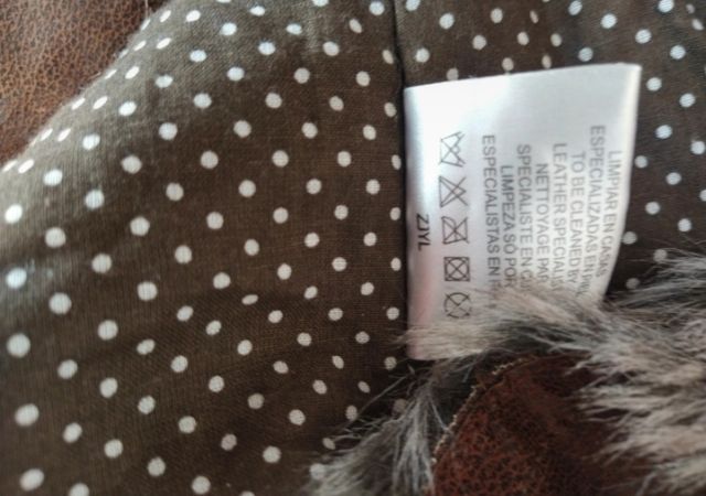 Abrigo de piel y borreguito / pelitos talla 46