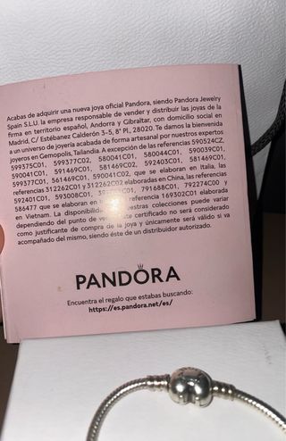 Pulsera Pandora con 6 Charms