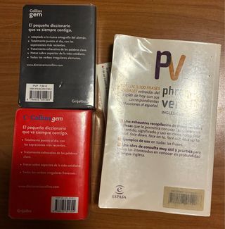 Venta diccionarios y libro Phrasal Verbs